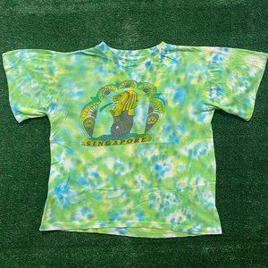 Singapore Lion Vintage 90s Tie Dye T-Shirt